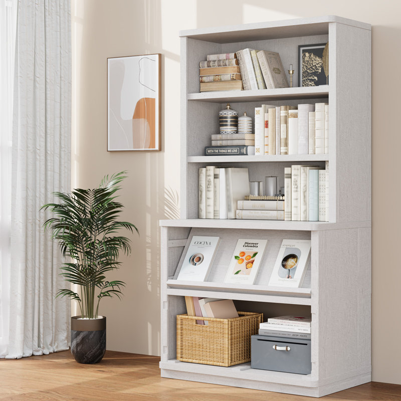 Bibliothèque standard H 5 po x l 37 po Brusnice, Blanc