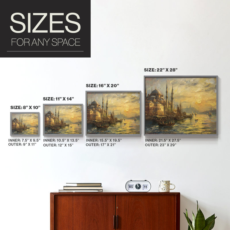 Landscape Series-CLXIV -Framed Print - Restickable, Gray, 22" H x 28" W