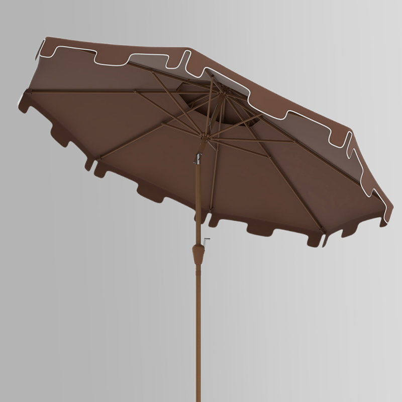 Polyester brun + parasols de patio en acier