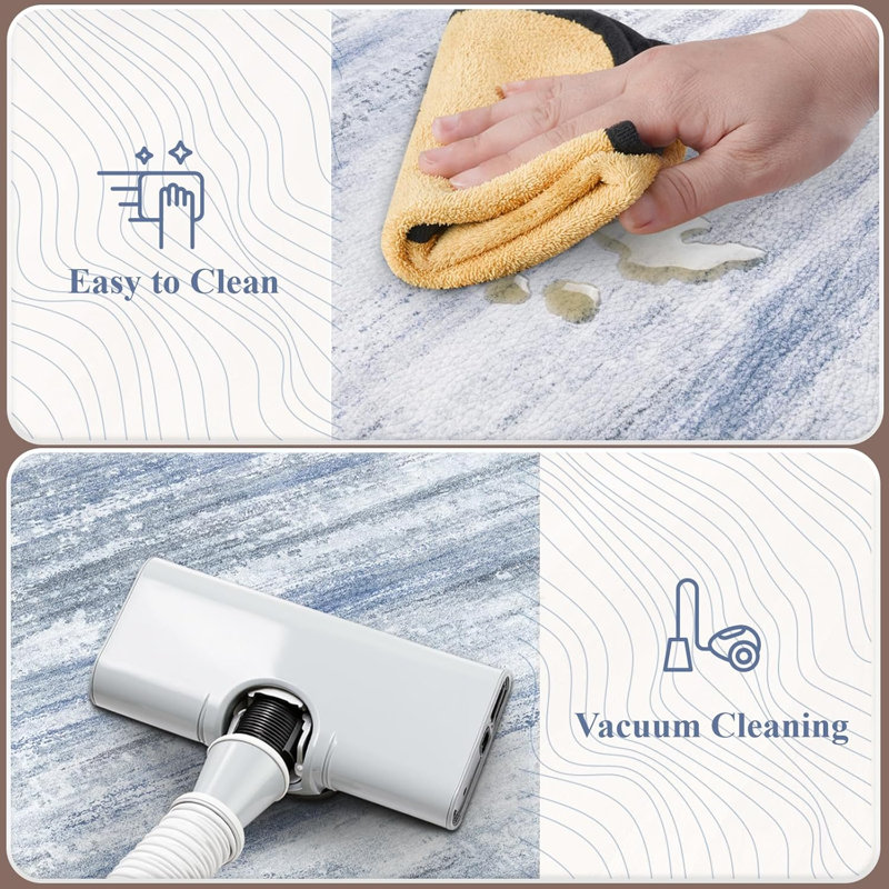 Ensemble de 2 tapis de cuisine anti-fatigue, Bleu