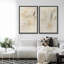 Art mural abstrait, ensemble de 2 reproductions d'art encadrées sur toile-118759323-118759320