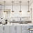 1 - Light Modern Hammered Glass Pendant Lighting With 5 Adjustable Height Rod And Tilting Ceiling Adapter Kitchen Island Pendant-552970300