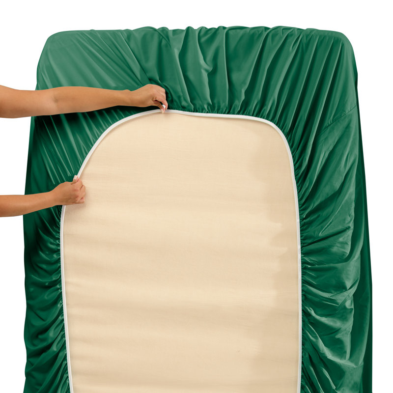 California King Hunter Green Microfiber Deep Pocket Sheet Set