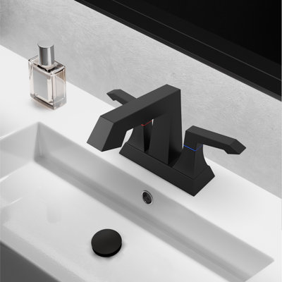 2-Handle Heavy Duty Bathroom Faucet with Drain and Supply Kits, Modern Style