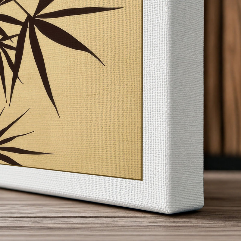 Bamboo in Ink Japandi - Wrapped Canvas, White Border, 30x20 - 76.2 x 50.8 cm