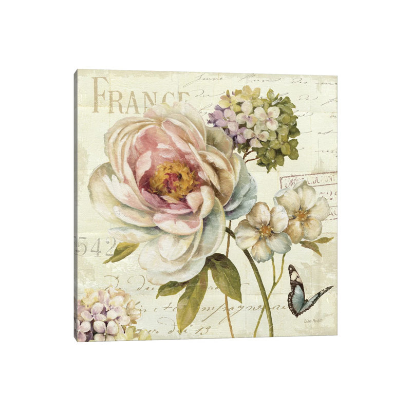 Marche de fleurs III (sans texte) de Lisa audit-impression d’art graphique, H 12 po x l 12 po x P 0,75 po, Toile tendue