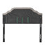 Tête de lit à boutons en gris - grand et double pour une allure moderne de chambre à coucher avec coutures en losange et tissu élégant avec garniture cloutée