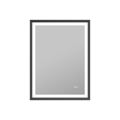 Edlun Backlit and Front light Slope Bathroom Frame Mirror Anti-Fog With Dimmable Light Touch Sensor