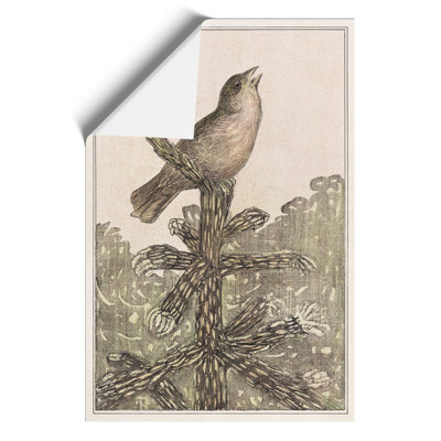 Singing Bird On Pine Tree by Theo Van Hoytema - No Frame Painting