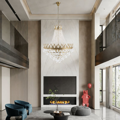 Lustre empire moderne à 9 lumières