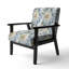 Chaise d'appoint florale Cobalt-6885403