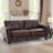 Wayna Classic Luxury Upholstered Top Genuine Leather Sofa with Solid Wood Frame-266034012-244486370