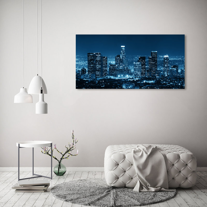 Los Angeles by Night 1 Piece Wrapped Canvas Wall Art