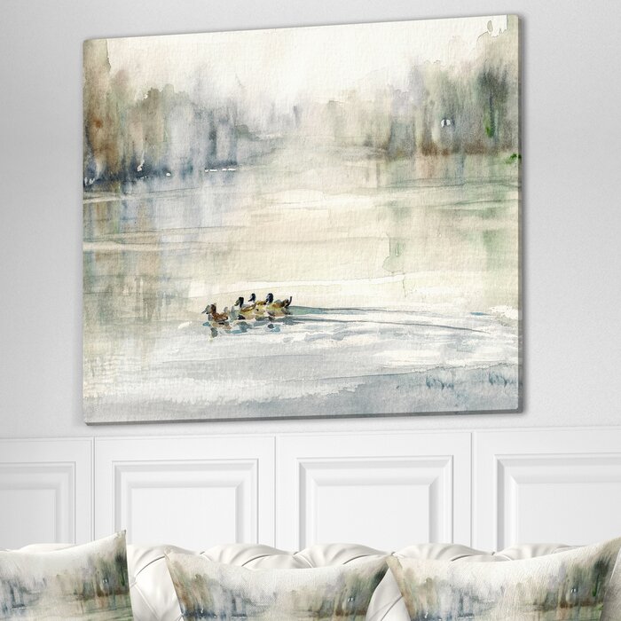 Bless international Ducks In Pond On Canvas Print & Reviews | Wayfair