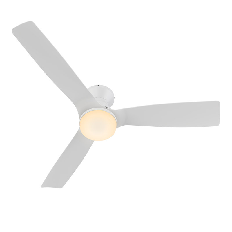 Ventilateur de plafond de 52 po avec éclairage à DEL, Blanc, Blanc