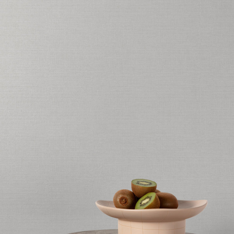 Structured Walls Collection Plain Linen Wallpaper Roll, Grey