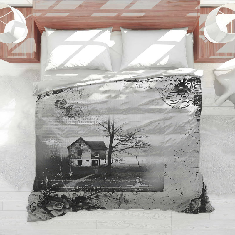 Édredon House Bedding Architecture rétro, Grand lit