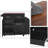 Mobile kitchen island storage cart with detachable side cabinets, tilted storage cabinets, double drawers, and expandable leaf tabletop-2058584445