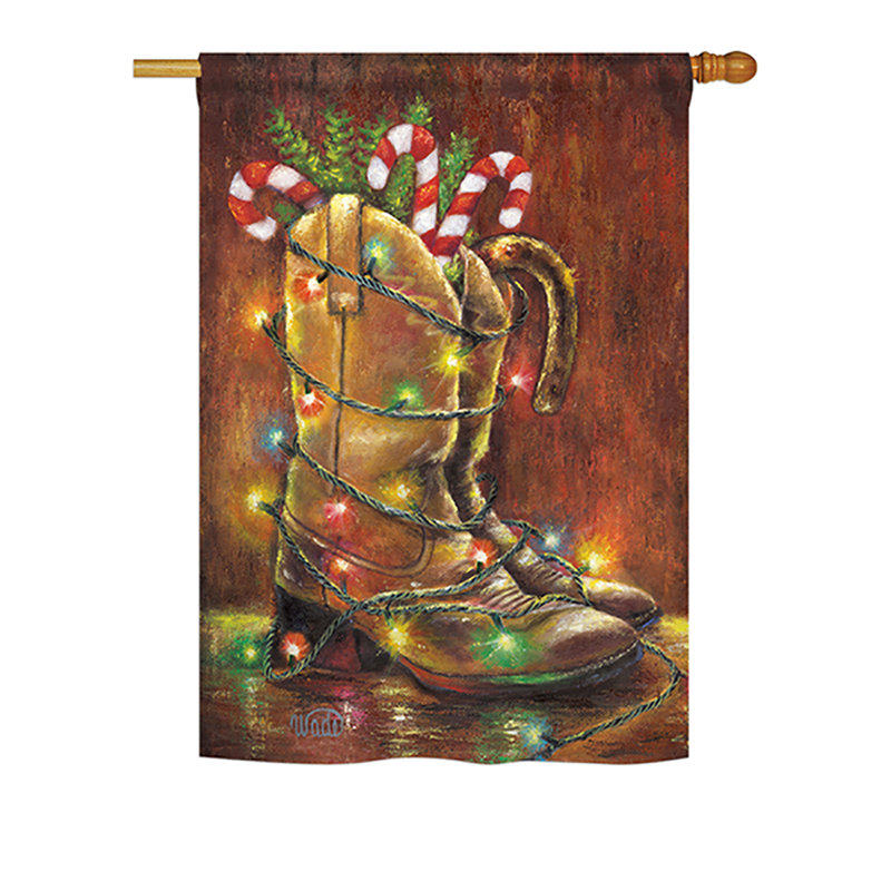 Festive Multicolor Polyester Christmas Garden Flag