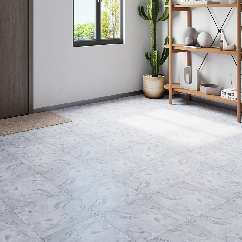 Bennit Peel and Stick 45.72cm x 45.72cm PVC Singular Tile in White