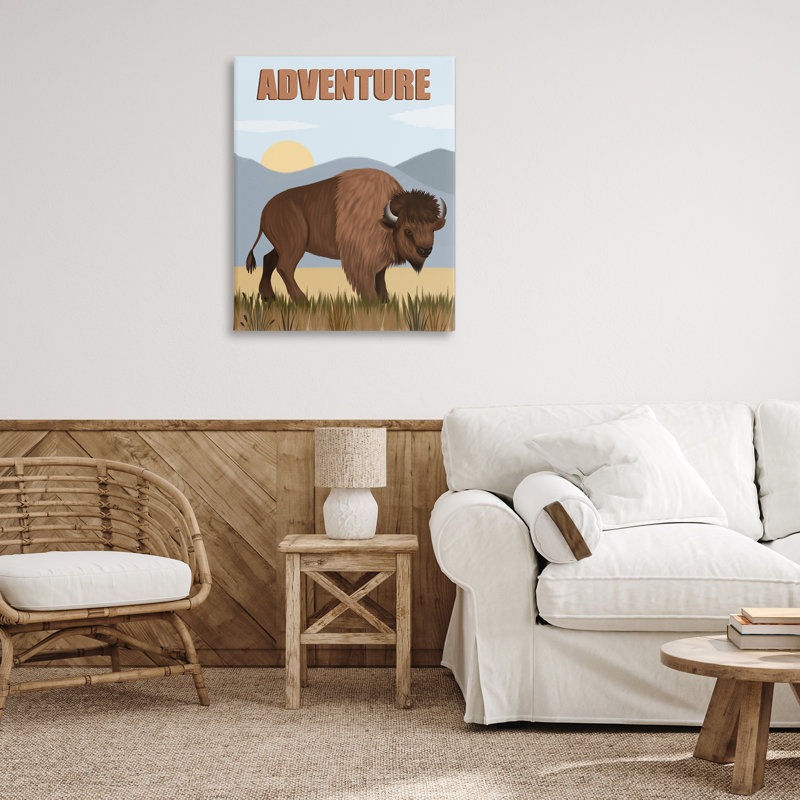«Adventure Nature & Bison» par Jo Taylor, H 40 po x l 30 po