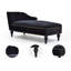 58'' Chaise , Velvet Upholstery, Right Arm Design, Solid Wood Legs, Enhances Room Style Sleeper Chaise, Button , Supports Up To 250 Lbs