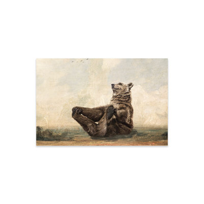 «The Yoga Bear» par Paula Belle Flores - peinture sans cadre