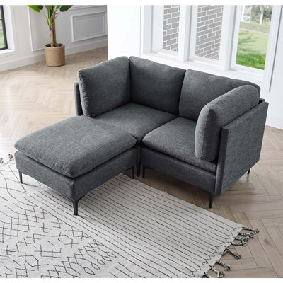 Canapé modulaire rembourré avec pieds en métal