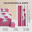 Ensemble d'édredon pour grand lit 9 pièces, lit de luxe toutes saisons dans un sac pour la chambre à coucher, avec rideaux assortis, microfibre douce, rose rose-121273311