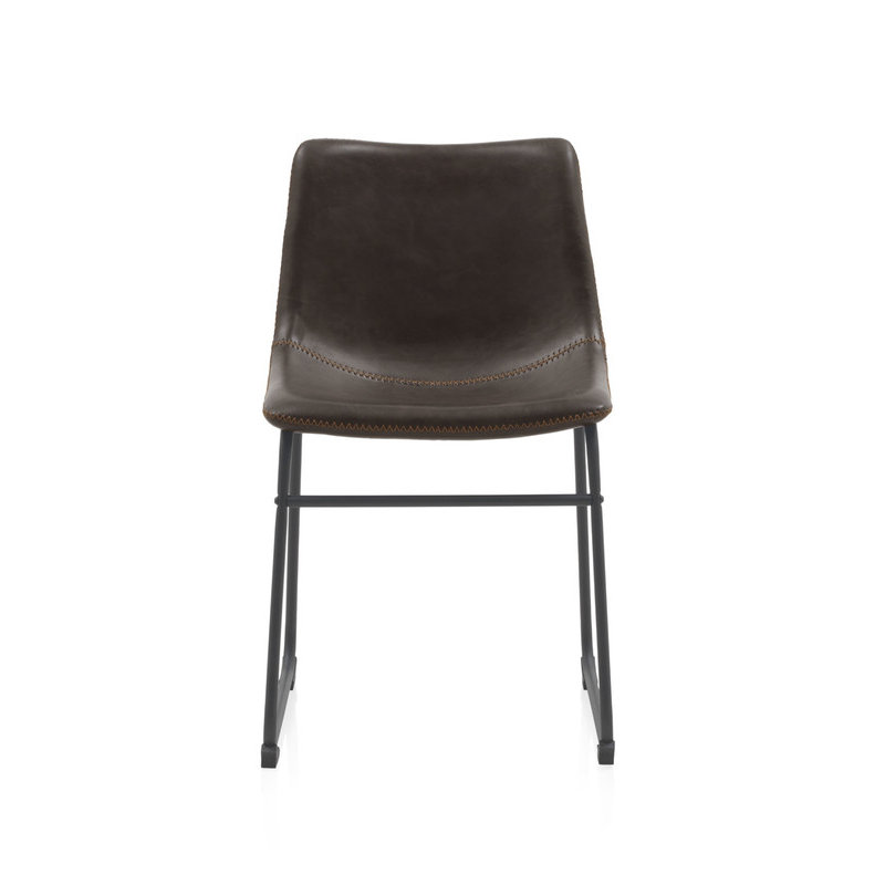 Upholstered Dining Chair, Dark Brown