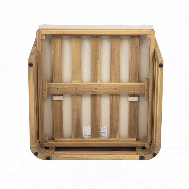 Fauteuil club d'extérieur en bois d'acacia