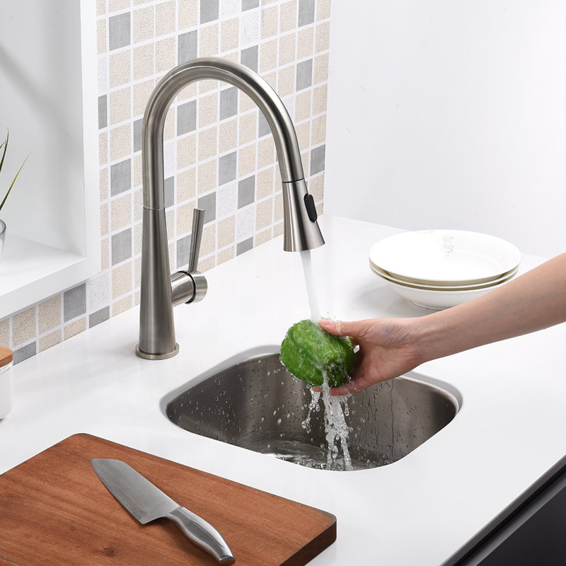 Évier de cuisine encastrable en acier inoxydable, Bol simple, H 7 po x l 15 po x P 13 po