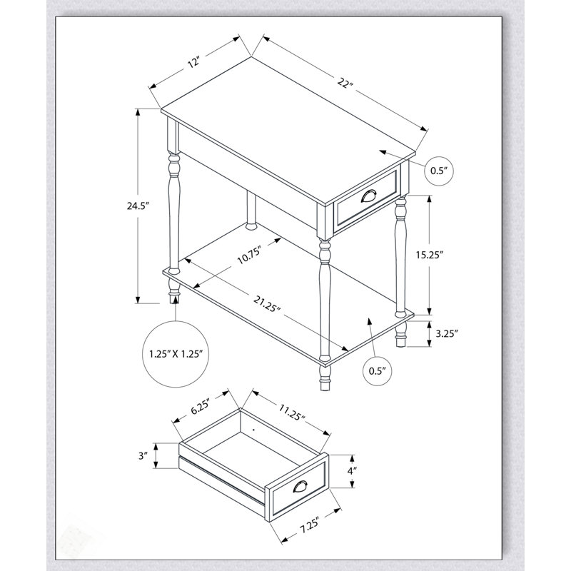 Élégante table d'appoint à 2 niveaux avec rangement, pour les petits espaces et la table de chevet, Vert