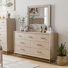 Demmer 7 Drawer 64" W Dresser with Mirror