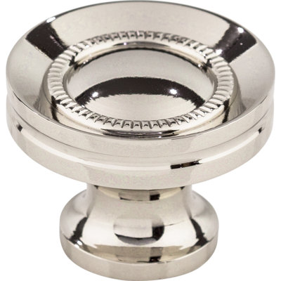 Button Faced 1 1/4" Diameter Round Knob