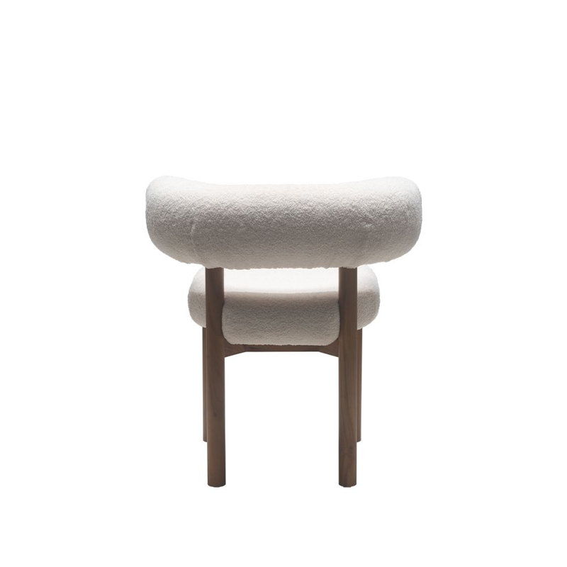 Bruno Upholstered Dining Chair, Sherpa Oat