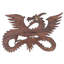 Décoration murale sculpture en bois Dragon volant