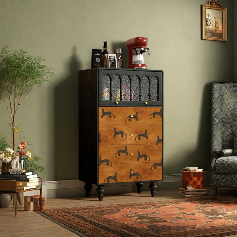 Solid Ash Wood Storage Cabinet