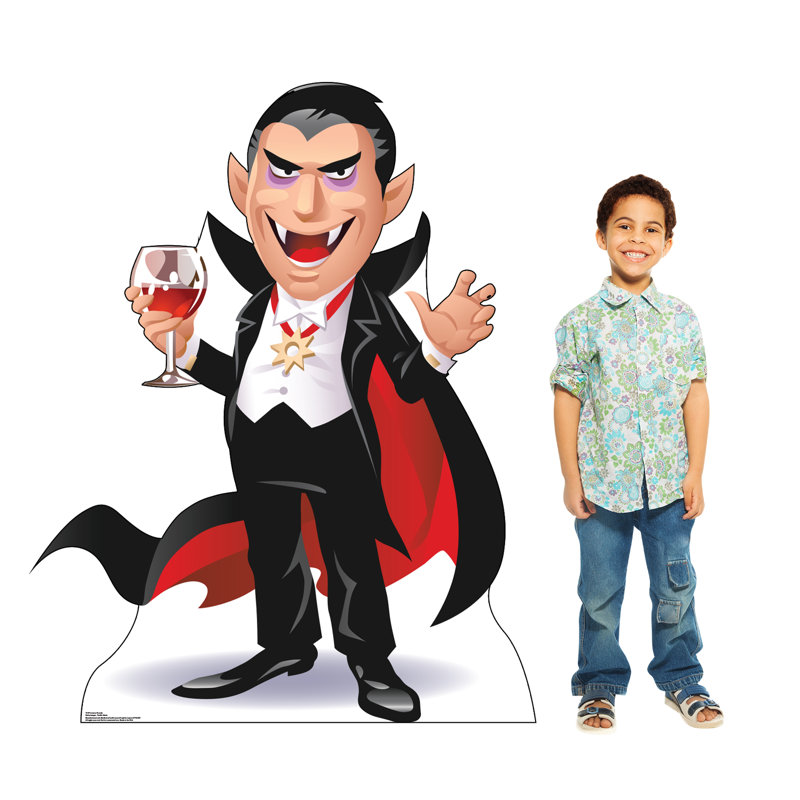 Cartoon Vampire Cardboard Standup Decoration, 60 x 45 inches