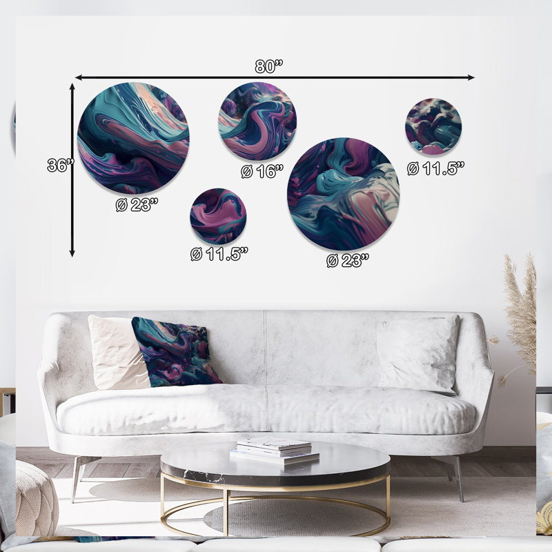 Abstract Wall Decor on Metal