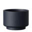 Grand pot / jardinière rond en béton gris l 15,5 po x H 11,5 po avec trou de drainage pour l'intérieur et l'extérieur-2027264359-2016482694