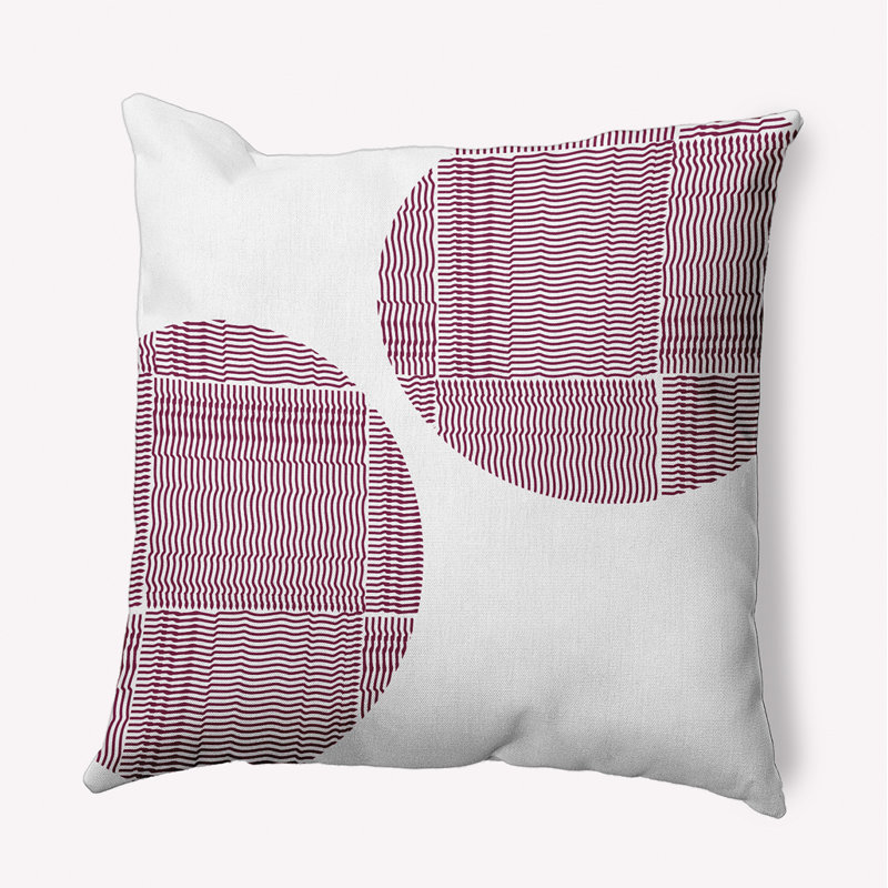  Housse et insert de coussin décoratif en polyester, 18 po x 18 po, Rouge marron