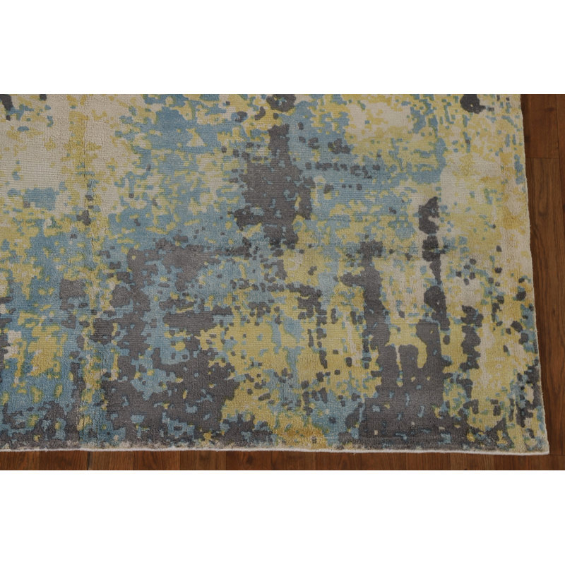 Tapis abstrait moderne all-over 6 x 8