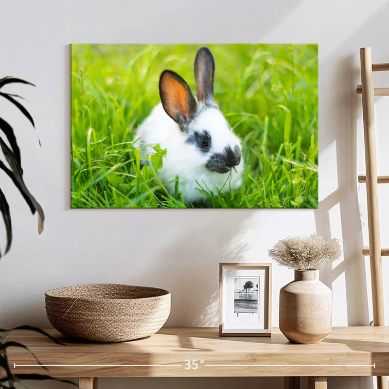 Brampt Grass Munching Rabbit, 16" H x 24" W