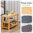 (2 Pack) 6-9 Pair Capacity Natural Bamboo Shoe Bench, 3-Tier Storage Stool, Entryway/Bed End Seating Bench-1646332491
