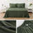 Bedsure Oversized Queen Burgundy Pintuck Bed-in-a-Bag - Olive Green Pinch Pleat Comforter Set with Sheets, Pillowcases & Shams (Set of 7)-105523217-128876094