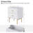 Alexandera 19.7''W Modern Fluted End Table with Two Drawers and Metal Legs-60942571