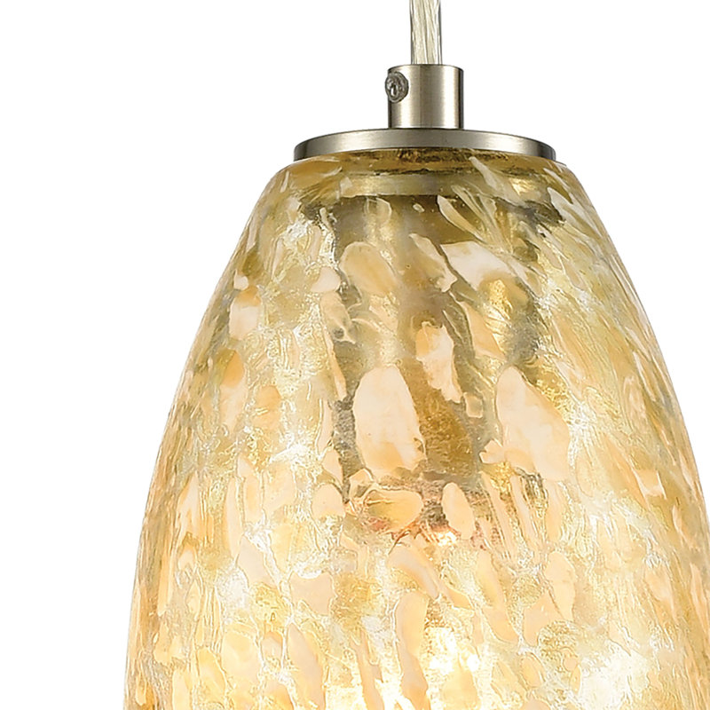 Mini-luminaire suspendu 1 lumière Golden Pasture 5 po de large - doré