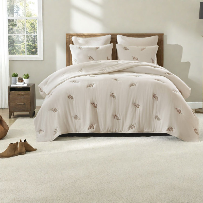 Cotton Floral Quilt Set