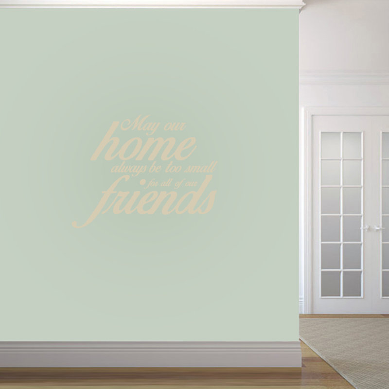 Décalcomanie murale « may is always home always too too small home », Beige